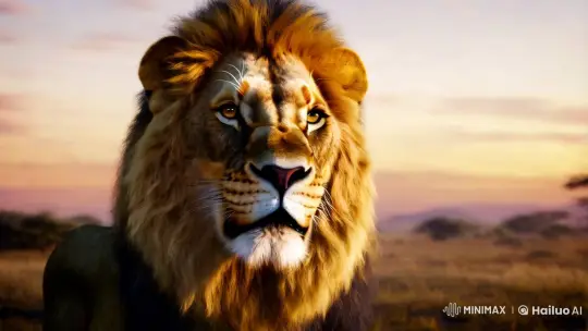 Majestic Lion Speaks in a Cinematic Savanna Dusk – AI Generated Video | Hailuo AI