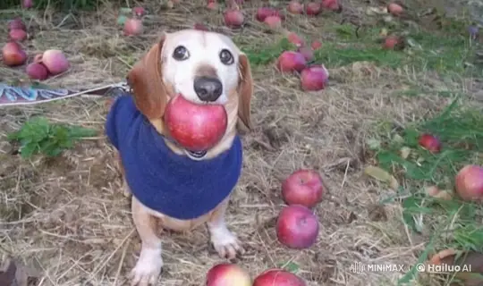 Dog with Apple Sucked into Growing Black Hole – AI Generated Video | Hailuo AI