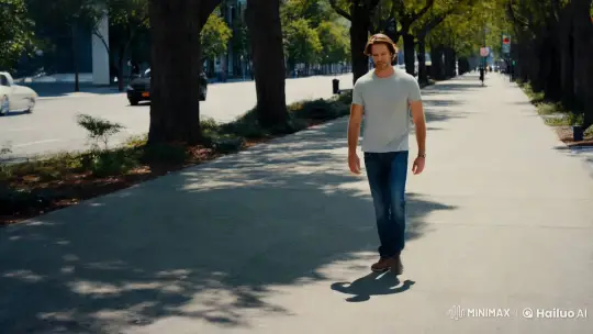 Man Transforms into Skateboarding Boy in Serene City – AI Generated Video | Hailuo AI