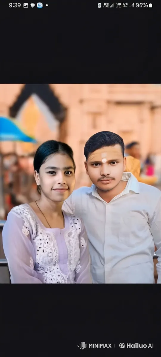 Affectionate Couple Shares Tender Kiss in Temple Setting – AI Generated Video | Hailuo AI