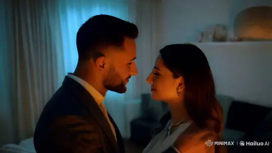 Tender Moment Captured in Elegant, Intimate Setting – AI Generated Video | Hailuo AI