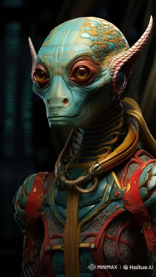 Futuristic Alien Examines Surroundings with Curiosity – AI Generated Video | Hailuo AI
