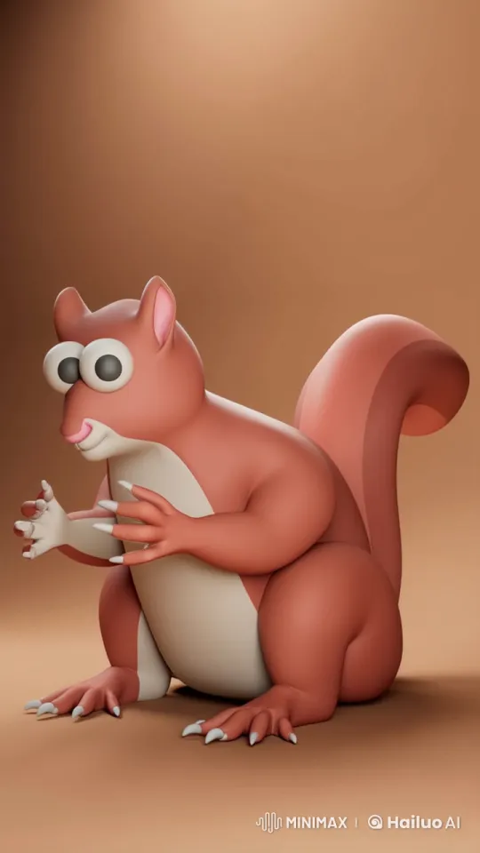 Animated Squirrel Explains in Live2D with Subtle Gestures – AI Generated Video | Hailuo AI
