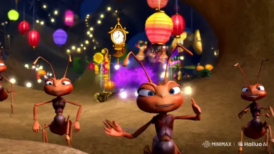 Pixar-Style Ants Celebrate New Year in Vibrant Underground Fest – AI Generated Video | Hailuo AI
