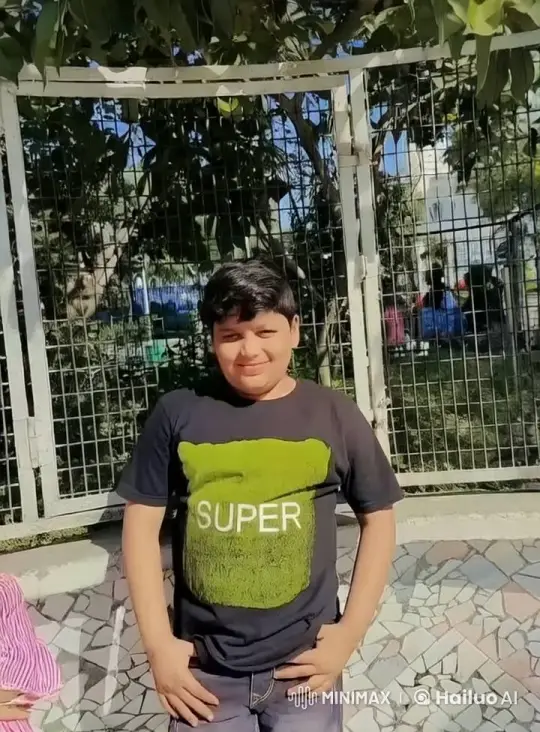 Boy in 'SUPER' T-Shirt Shows Mixed Emotions – AI Generated Video | Hailuo AI