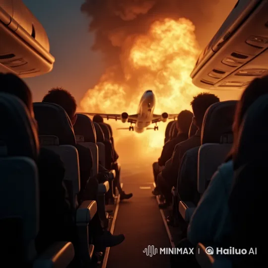 Airplane Catastrophe Captured in Cinematic 8K – AI Generated Video | Hailuo AI