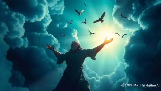 Transcendental Figure in Ethereal Live2D Landscape – AI Generated Video | Hailuo AI