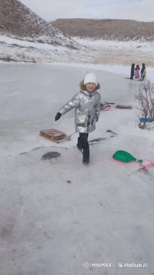 Child Explodes in Peaceful Winter Scene – AI Generated Video | Hailuo AI