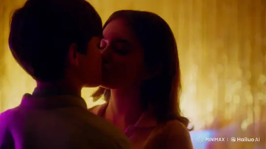 Intimate Romance in Mysterious Golden Light – AI Generated Video | Hailuo AI