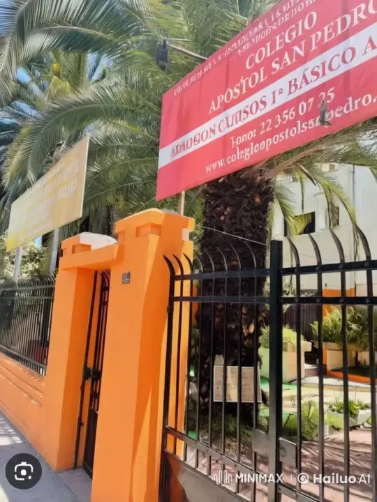 Steady Shot of Colegio Apóstol San Pedro Entrance – AI Generated Video | Hailuo AI