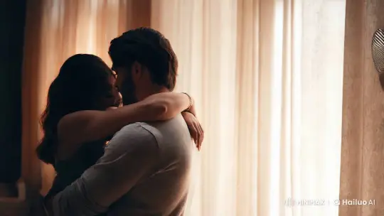 Intimate Embrace in Artistic Ambiance – AI Generated Video | Hailuo AI