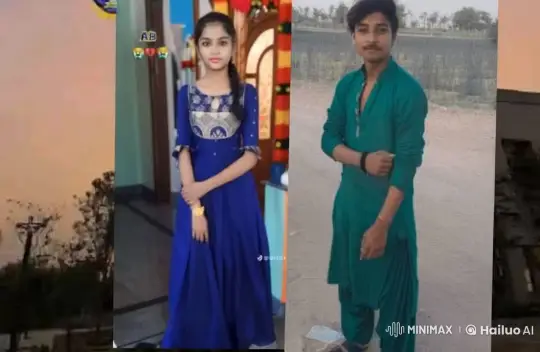 Young Couple Embraces in Split-Screen Video – AI Generated Video | Hailuo AI