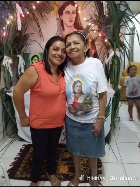 Two Women Embrace in Festive Surroundings with Child – AI Generated Video | Hailuo AI