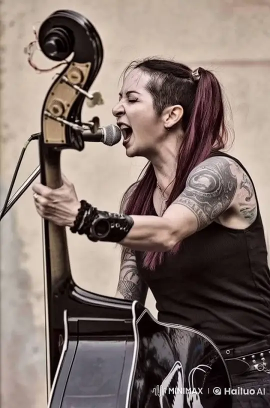 Passionate Performance: Vibrant Musician in Live2D Animation – AI Generated Video | Hailuo AI