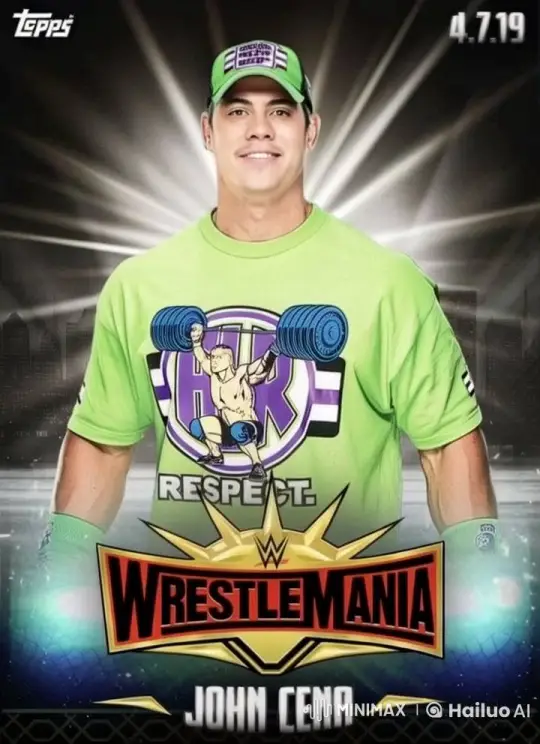 Dynamic Live2D Video of a Person in a Green Hat and T-Shirt with Wrestling Theme – AI Generated Video | Hailuo AI