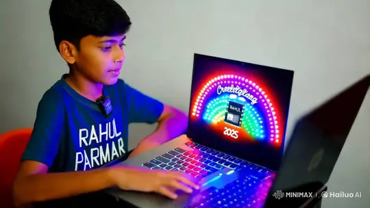 Rahul Parmar: Young Innovator at Work in 2025 – AI Generated Video | Hailuo AI
