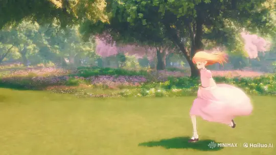 Graceful Sprint Through a Dreamy Park – AI Generated Video | Hailuo AI