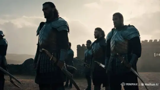 Medieval Warriors Mastering Colossus Stance – AI Generated Video | Hailuo AI
