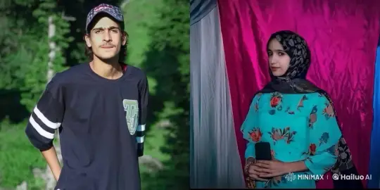 Young Couple Embraces in a Blurred Forest-Background Kiss – AI Generated Video | Hailuo AI