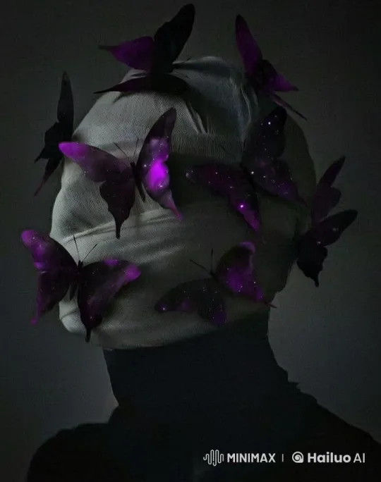 Ethereal Figure Surrounded by Glowing Butterflies – AI Generated Video | Hailuo AI