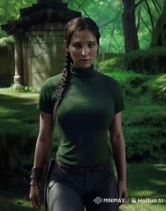 Woman on a Purposeful Journey Through Mysterious Forest – AI Generated Video | Hailuo AI
