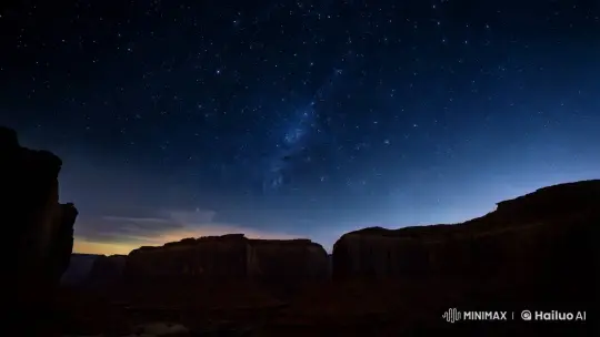 Valley Tranquility to Tempest's Dance Under Starry Sky – AI Generated Video | Hailuo AI