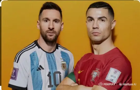 Football Players Share Intimate Kiss Against Orange Background – AI Generated Video | Hailuo AI