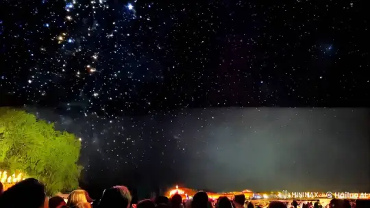 Celestial Spectacle: Fireworks Illuminate Night Sky – AI Generated Video | Hailuo AI