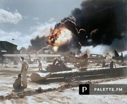 Mid-20th Century Airfield Explosion Scene – AI Generated Video | Hailuo AI