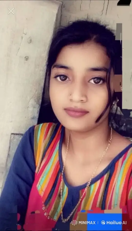 Young Woman in Striped Top with Gentle Movements – AI Generated Video | Hailuo AI