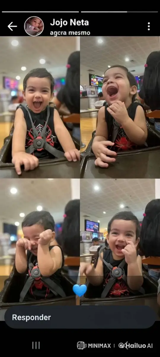 Joyful Child in Restaurant Captures Heartwarming Moments – AI Generated Video | Hailuo AI