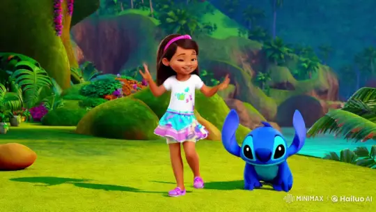 Lilo and Stitch: Vibrant Dance in Tropical Paradise – AI Generated Video | Hailuo AI