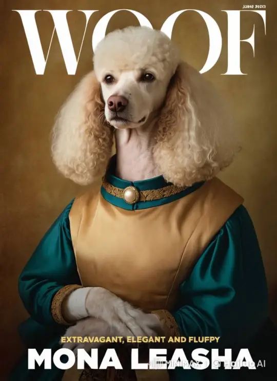 Elegant Renaissance Dog in Live2D Animation – AI Generated Video | Hailuo AI