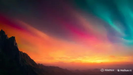 Sky's Color Symphony Meets Earth's Majestic Creatures – AI Generated Video | Hailuo AI