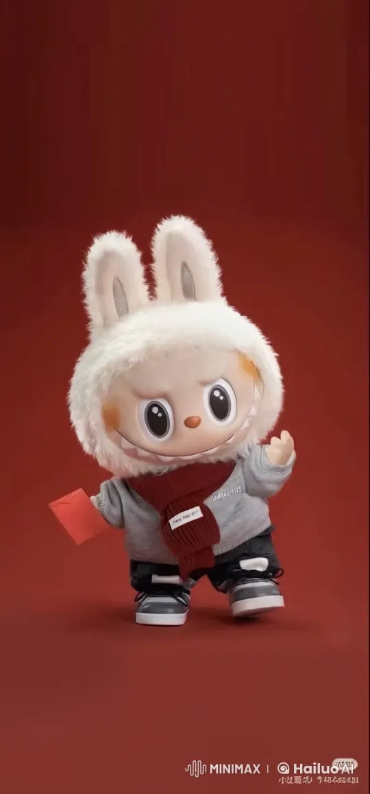 Joyful Labubu Celebrates Happy New Year – AI Generated Video | Hailuo AI
