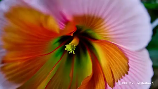 Vivid Flower Sways in Slow-Motion Amidst Blurred Chaos – AI Generated Video | Hailuo AI