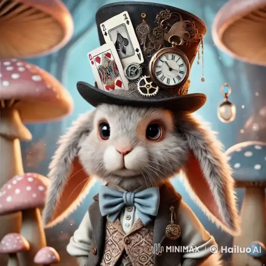 Steampunk Rabbit in Whimsical Mushroom World – AI Generated Video | Hailuo AI