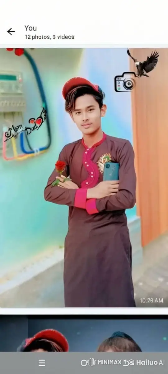 Young Man Expresses Affection with Rose Kiss – AI Generated Video | Hailuo AI