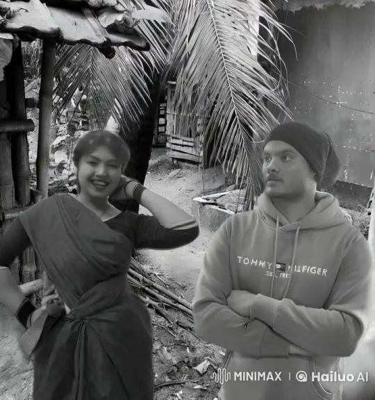 Traditional Couple's Affectionate Moment in Rural Setting – AI Generated Video | Hailuo AI