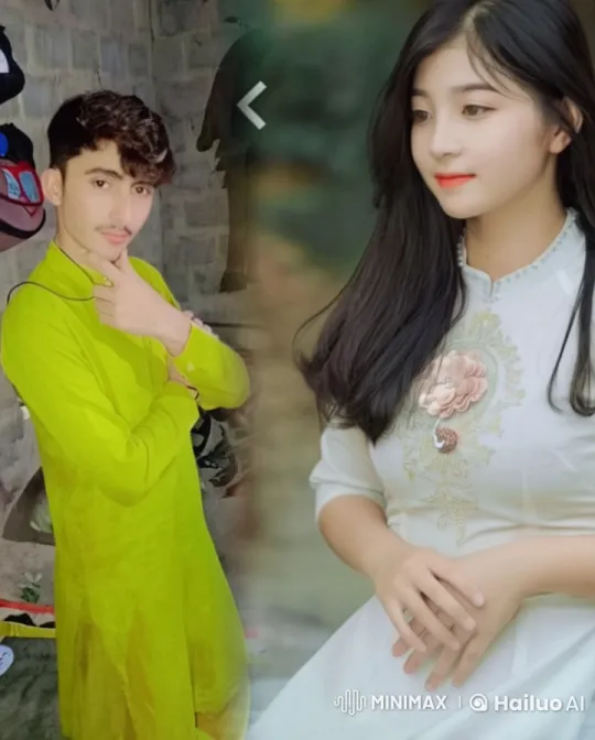 Live2D Animation: Traditional Attired Couple in Thoughtful Pose – AI Generated Video | Hailuo AI