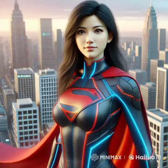 Heroine in Tech Costume Patrols City in Live2D Animation – AI Generated Video | Hailuo AI