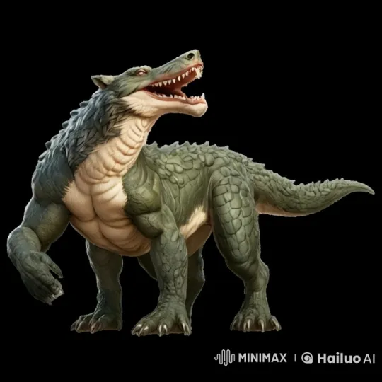 Dinosaur-Like Creature Displaying Aggression – AI Generated Video | Hailuo AI
