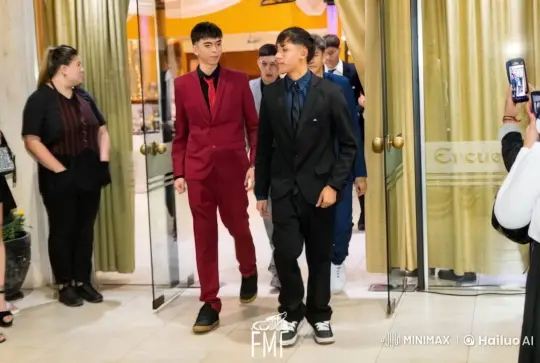 Young Men in Suits Share Affectionate Kiss – AI Generated Video | Hailuo AI