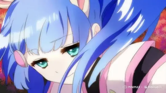 Anime Character Reflects with Flowing Hair – AI Generated Video | Hailuo AI