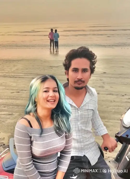 Young Couple's Intimate Beachfront Kiss Captured in Live2D – AI Generated Video | Hailuo AI