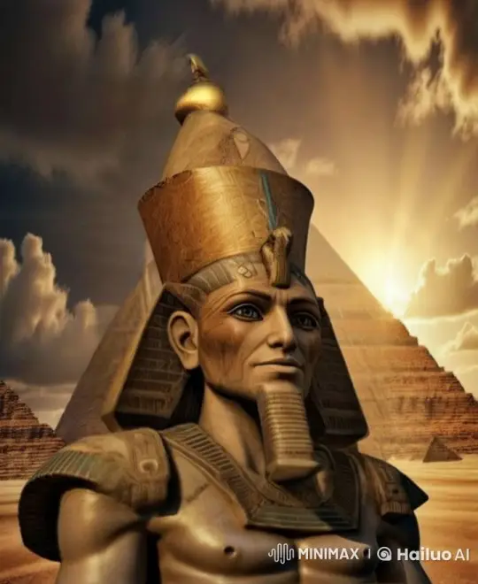 Ramses II Meets a Sacred Cat Before Pyramids at Sunset – AI Generated Video | Hailuo AI