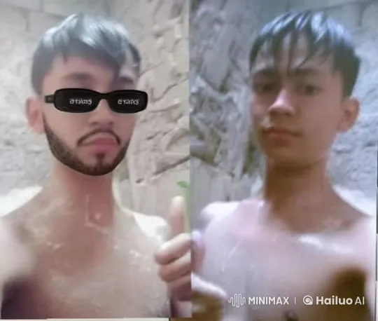 Two Individuals Embrace Under Shower in Live2D Animation – AI Generated Video | Hailuo AI