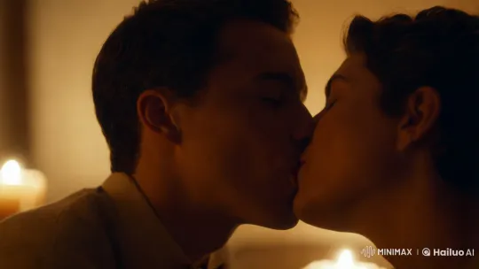 Intimate Kiss Captured in Soft Golden Light – AI Generated Video | Hailuo AI