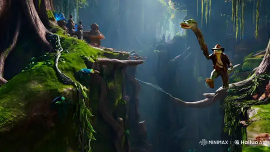 Adventurous Atirath Leaps Through Mysterious Jungle in Pixar-Style Thriller – AI Generated Video | Hailuo AI