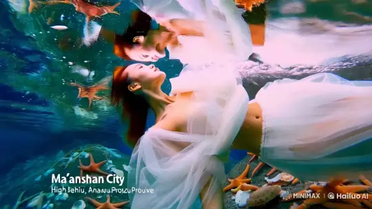 Underwater Beauty in Dreamy Ma'anshan Scene – AI Generated Video | Hailuo AI